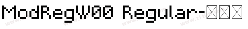 ModRegW00 Regular字体转换